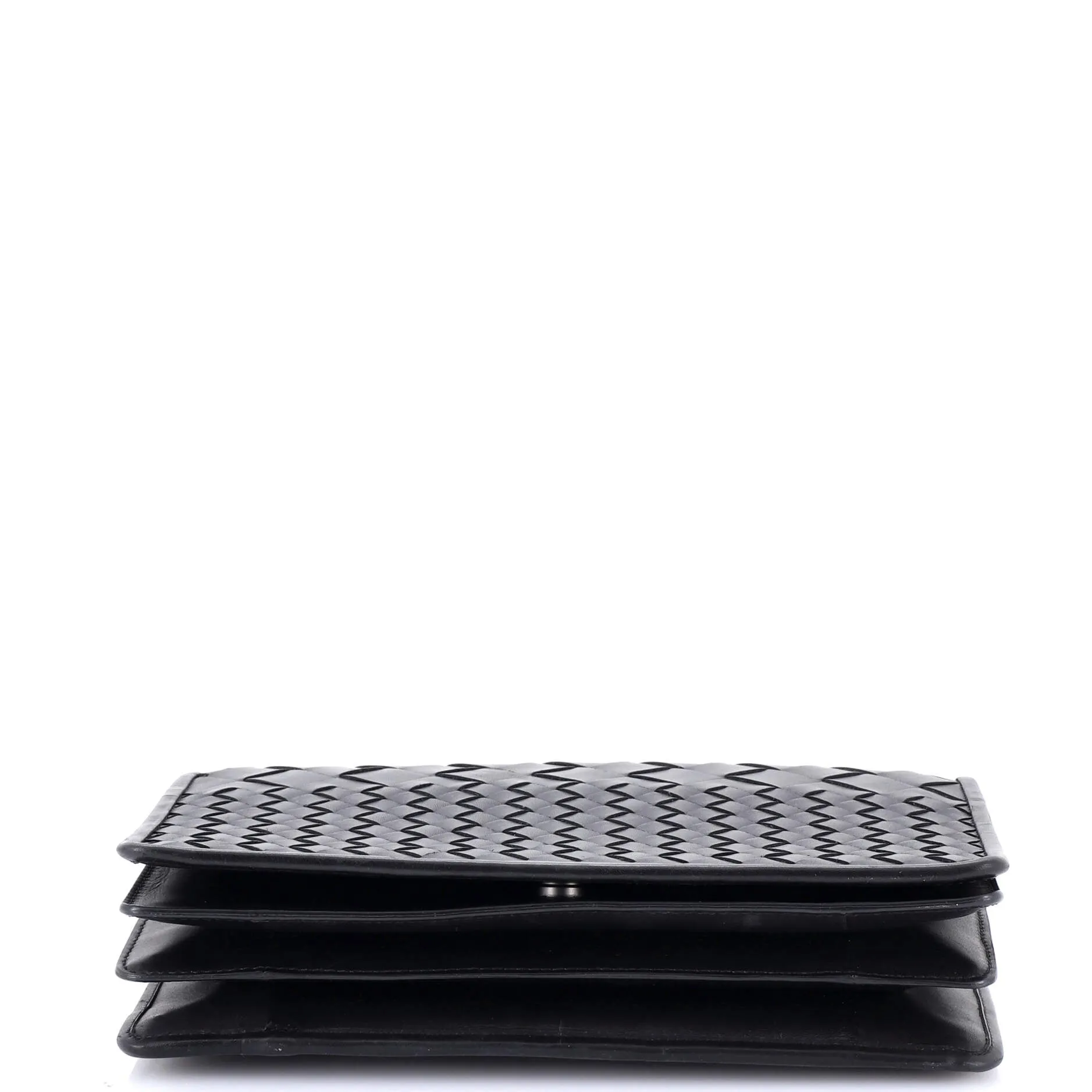 Montebello Flap Clutch Intrecciato Leather
