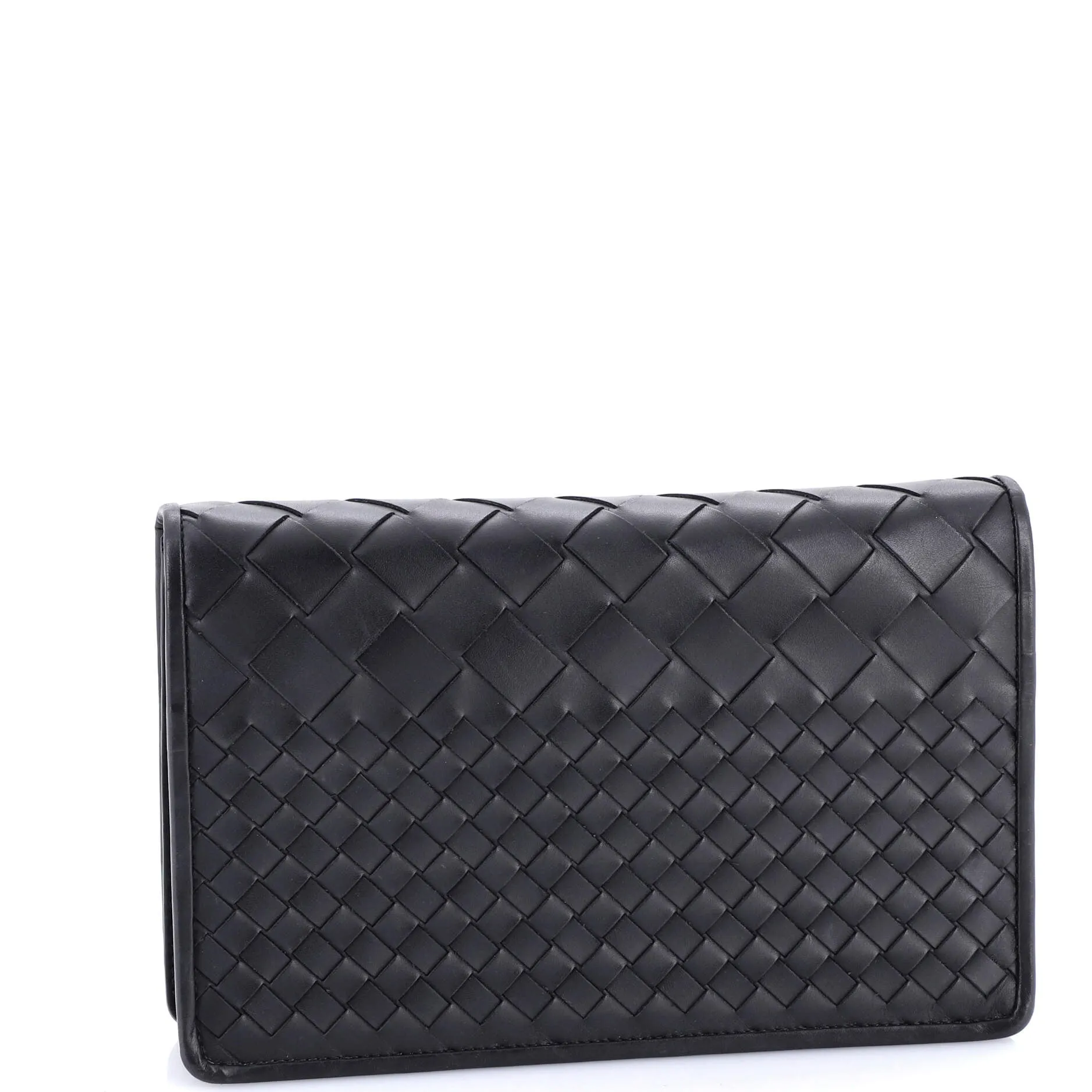 Montebello Flap Clutch Intrecciato Leather