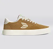NAIOCA Camel Suede Ivory Logo Sneaker Men