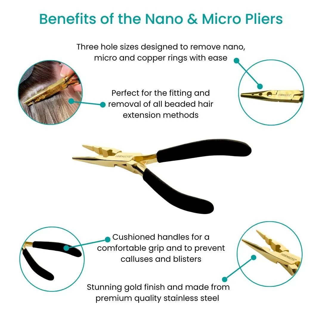 Nano and Micro Pliers for Hair Extensions