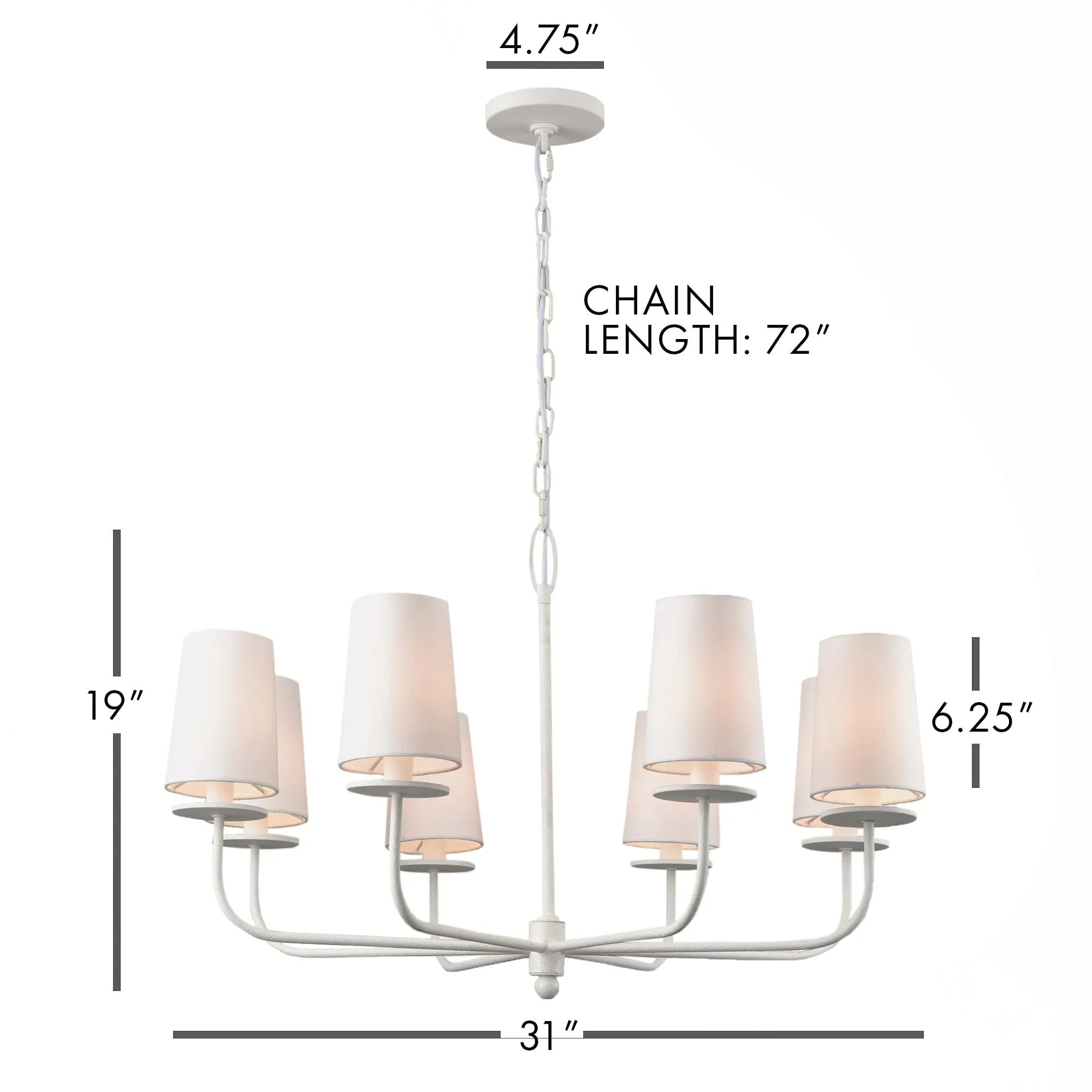 NAPA Home & Garden, NEVILLE CHANDELIER,N2TB01WH