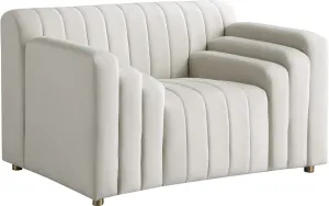 Naya Cream Velvet Chair
