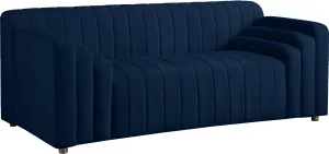 Naya Navy Velvet Loveseat