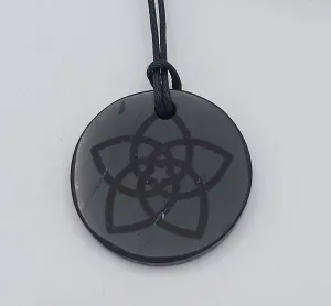 Necklace Shungite Flower with Star