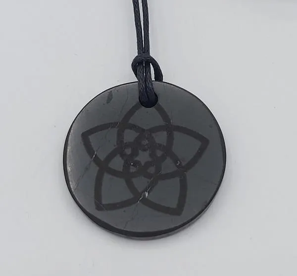 Necklace Shungite Flower with Star