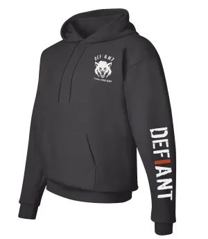 NEW! - WEAR YOUR DEFIANCE ON YOUR SLEEVE - LIGHT WEIGHT HOODIE - TRUE BLACK