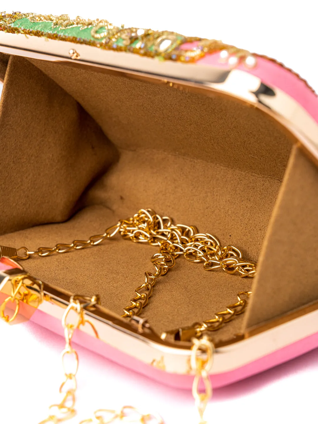 NR By Nidhi Rathi Women Pink Clutches
