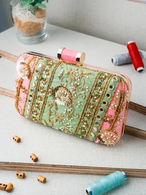 NR By Nidhi Rathi Women Pink Clutches