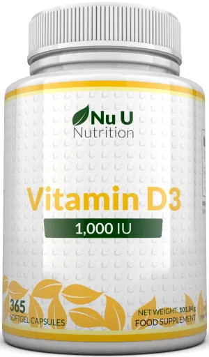 Nu U Nutrition Vitamin D3 1000IU