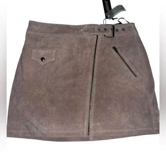 NWT blank nyc suede leather skirt size 29