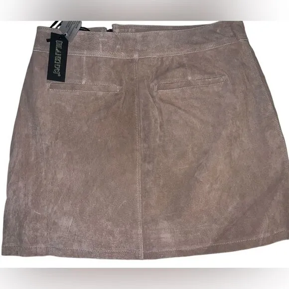 NWT blank nyc suede leather skirt size 29