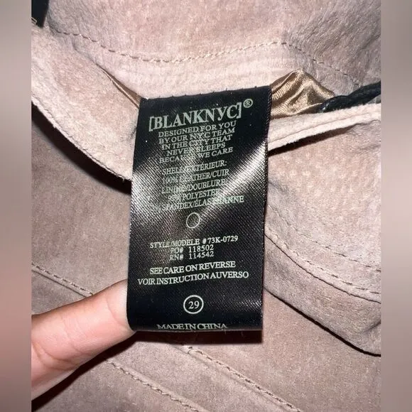 NWT blank nyc suede leather skirt size 29