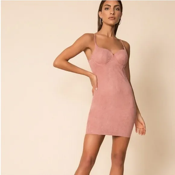 NWT Superdown Agatha Faux Suede Mini Dress Small