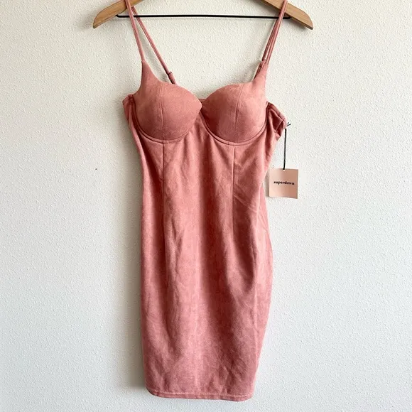 NWT Superdown Agatha Faux Suede Mini Dress Small