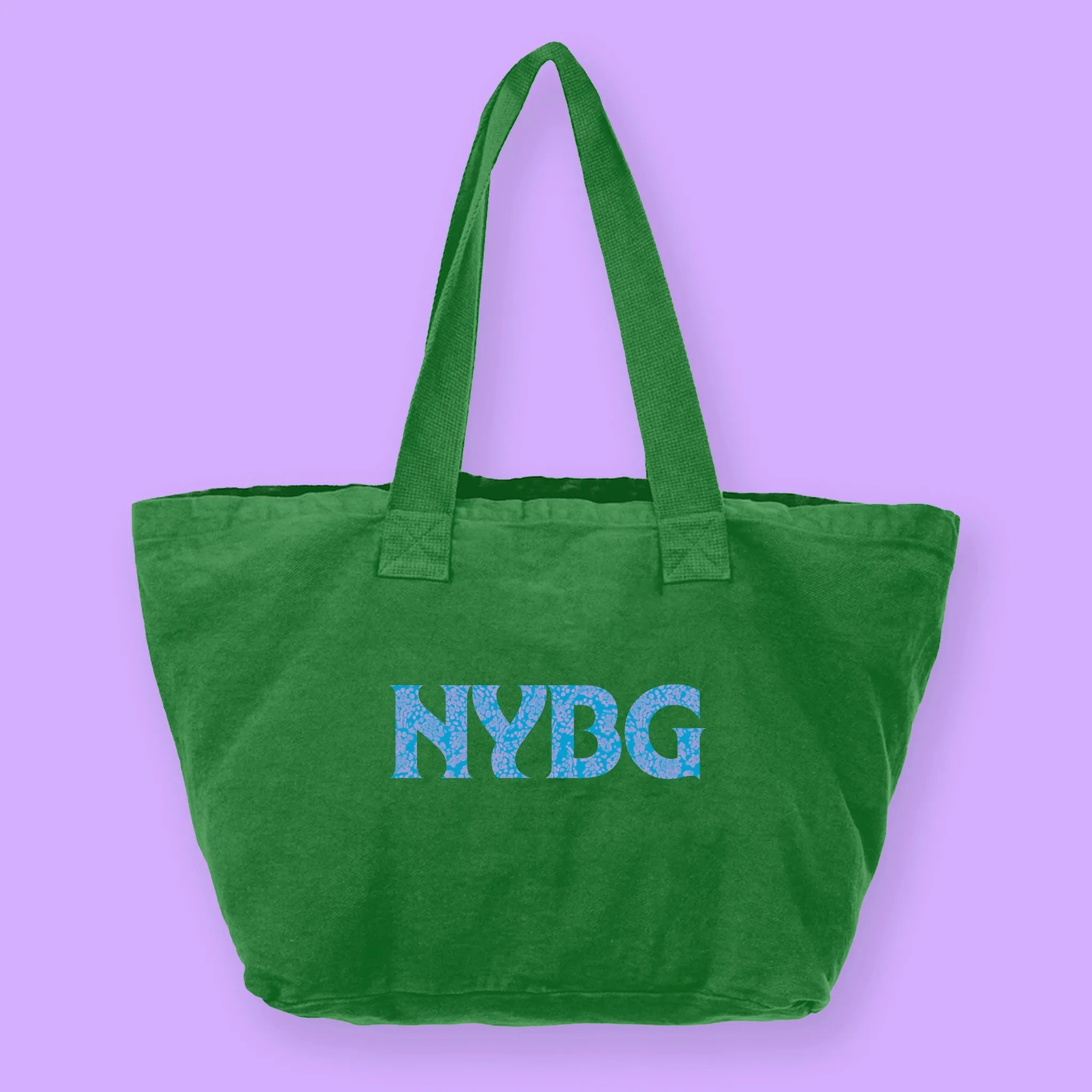 NYBG Orchid Logo Green Tote