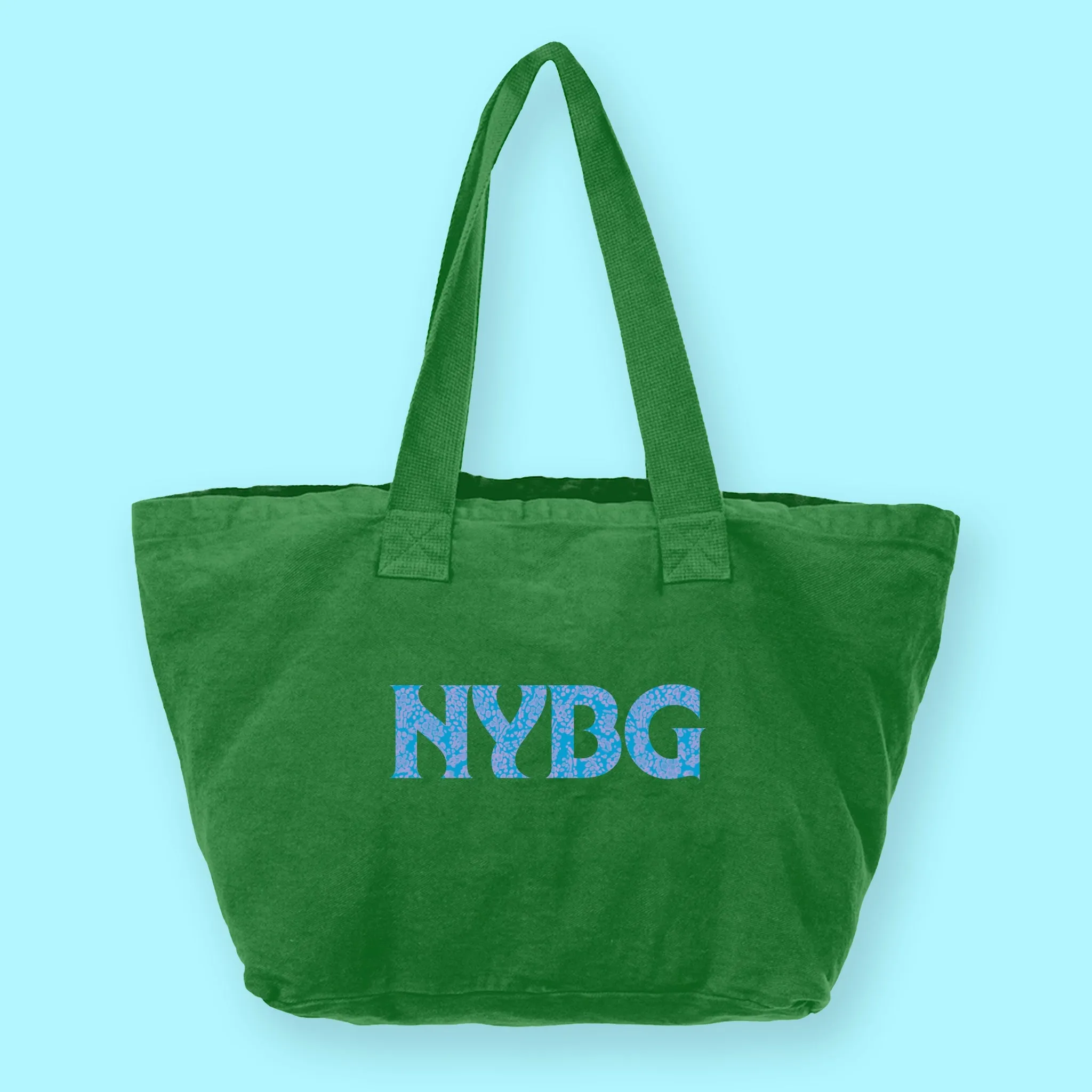NYBG Orchid Logo Green Tote