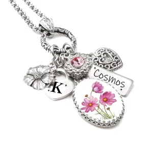 October Birth Month Flower Necklace