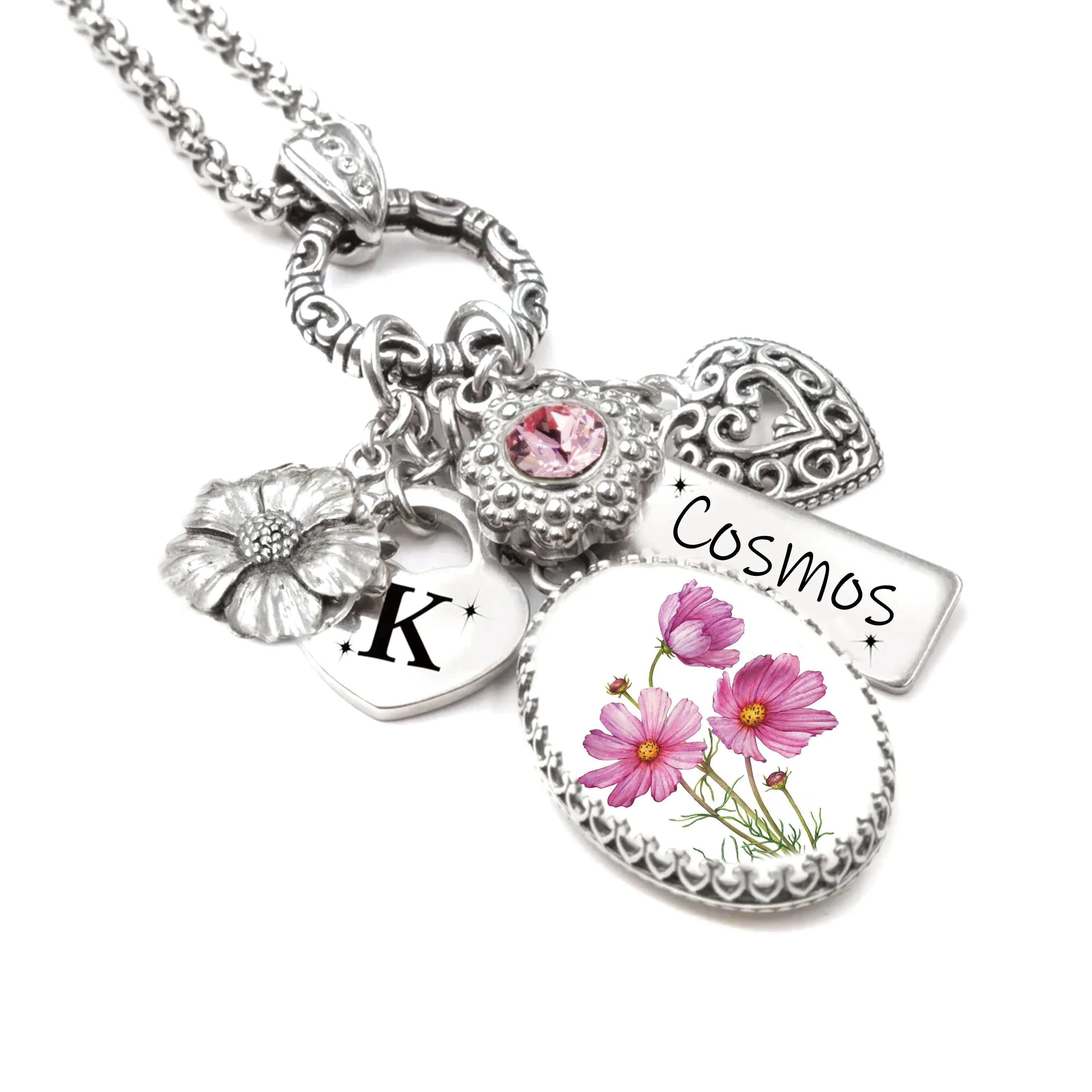 October Birth Month Flower Necklace