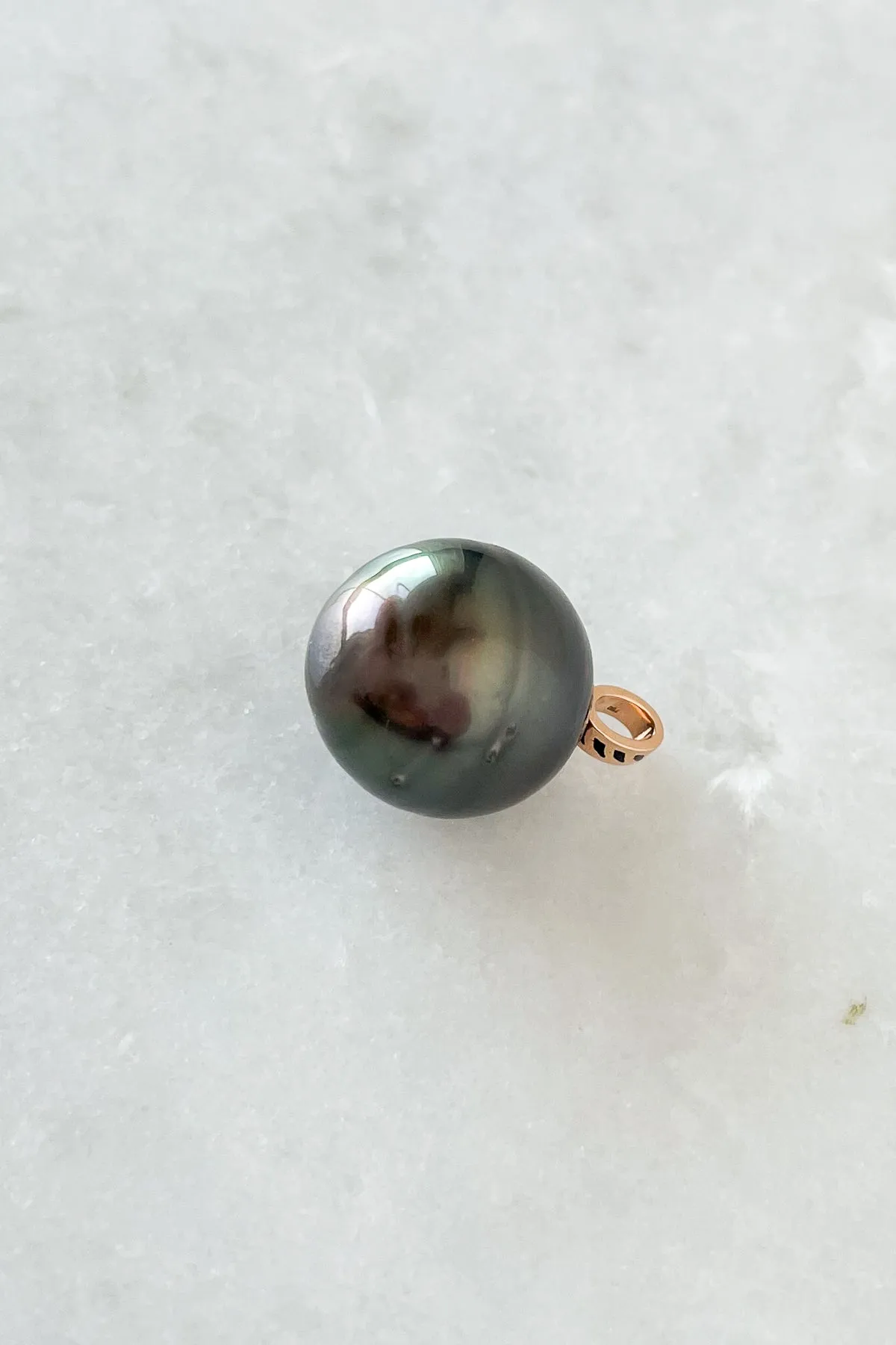 One of a Kind Grey Pearl Charm