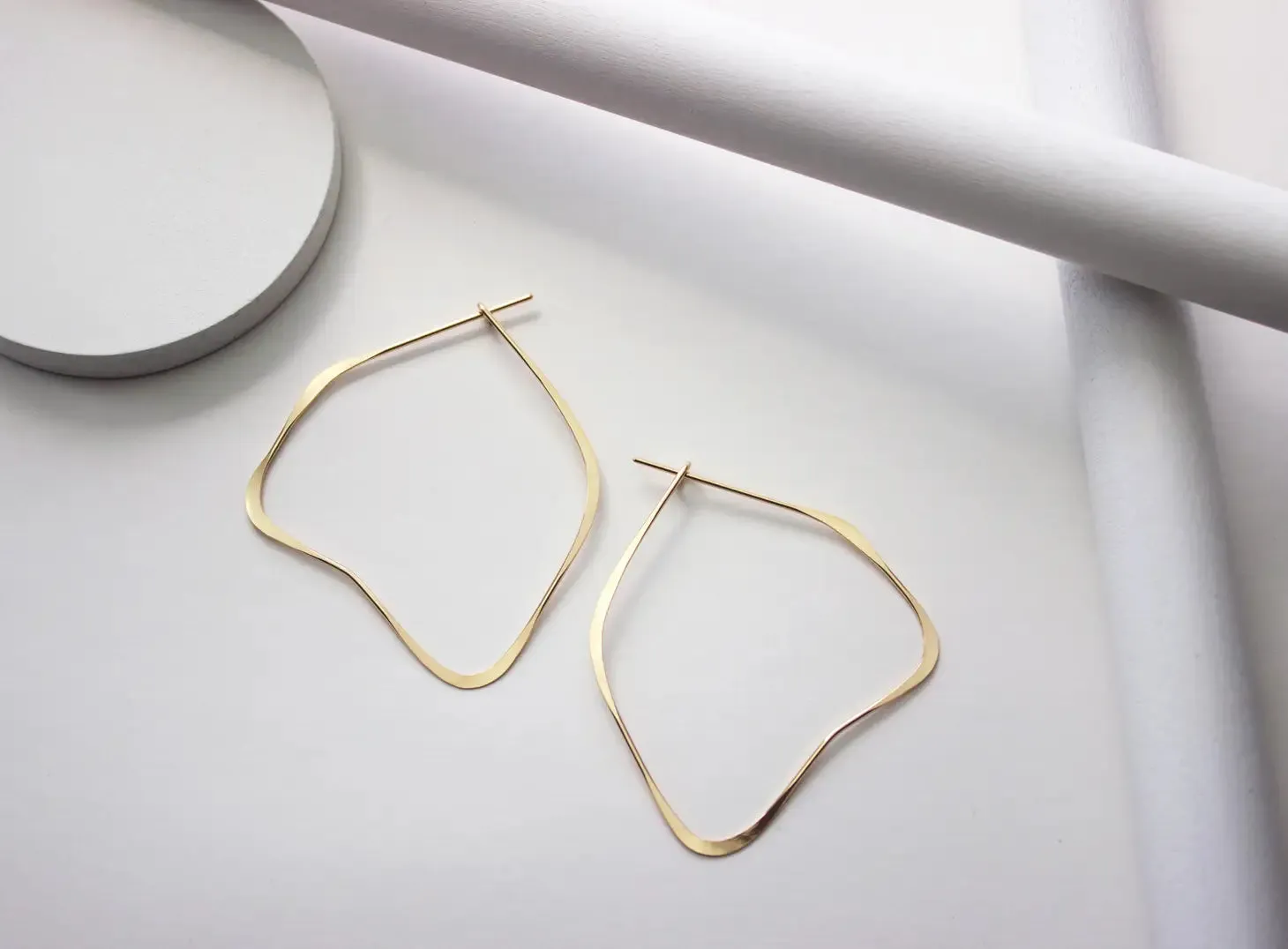 organic hoop earrings