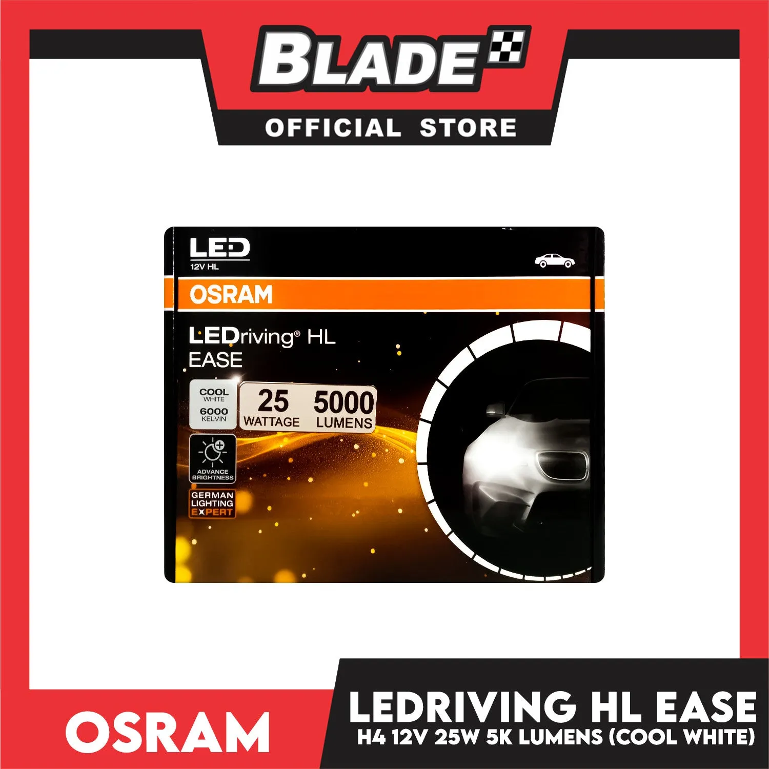 Osram LEDRIVING HL EASE 5000lm 6000k 12V 25W H4 F6204CW (Cool White)