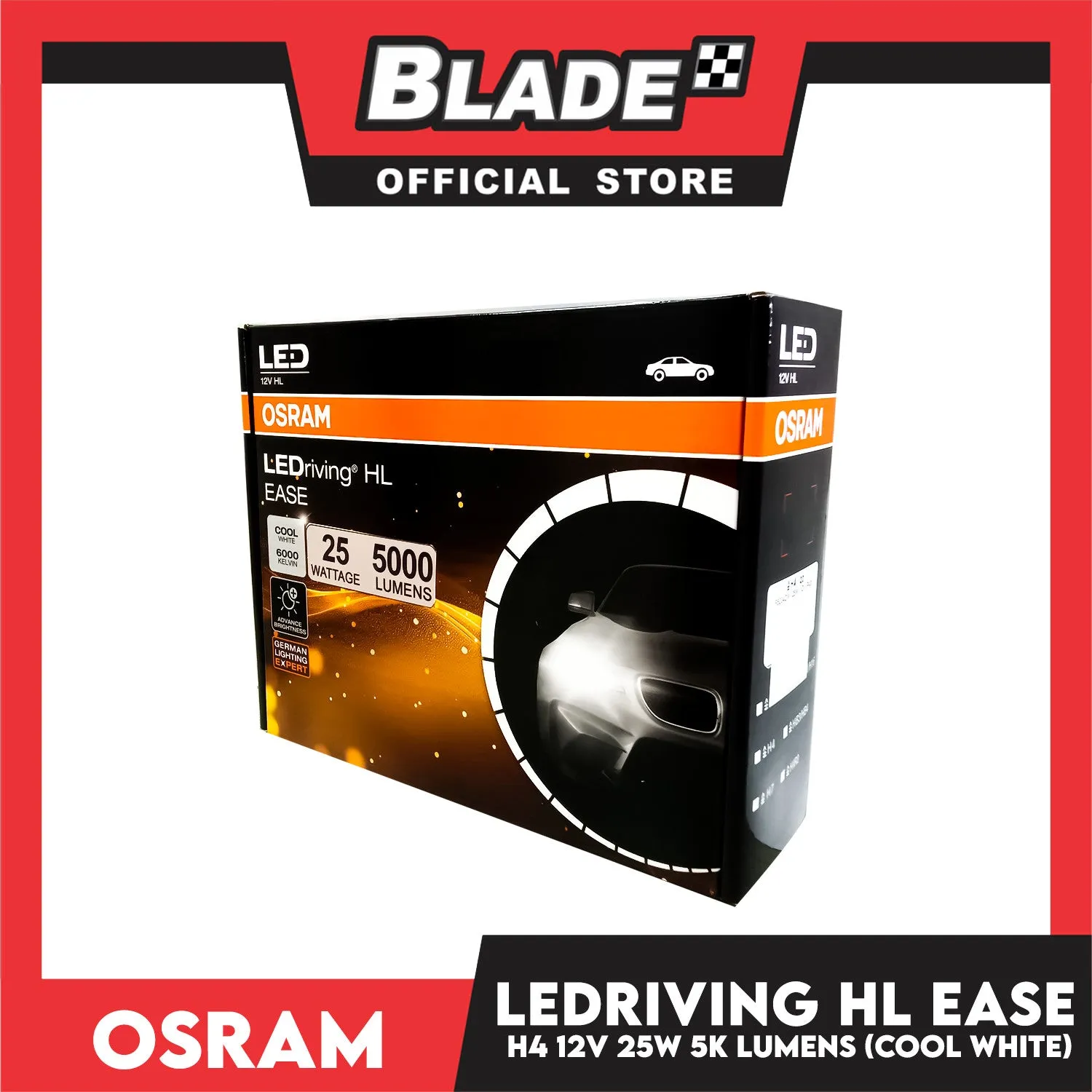 Osram LEDRIVING HL EASE 5000lm 6000k 12V 25W H4 F6204CW (Cool White)