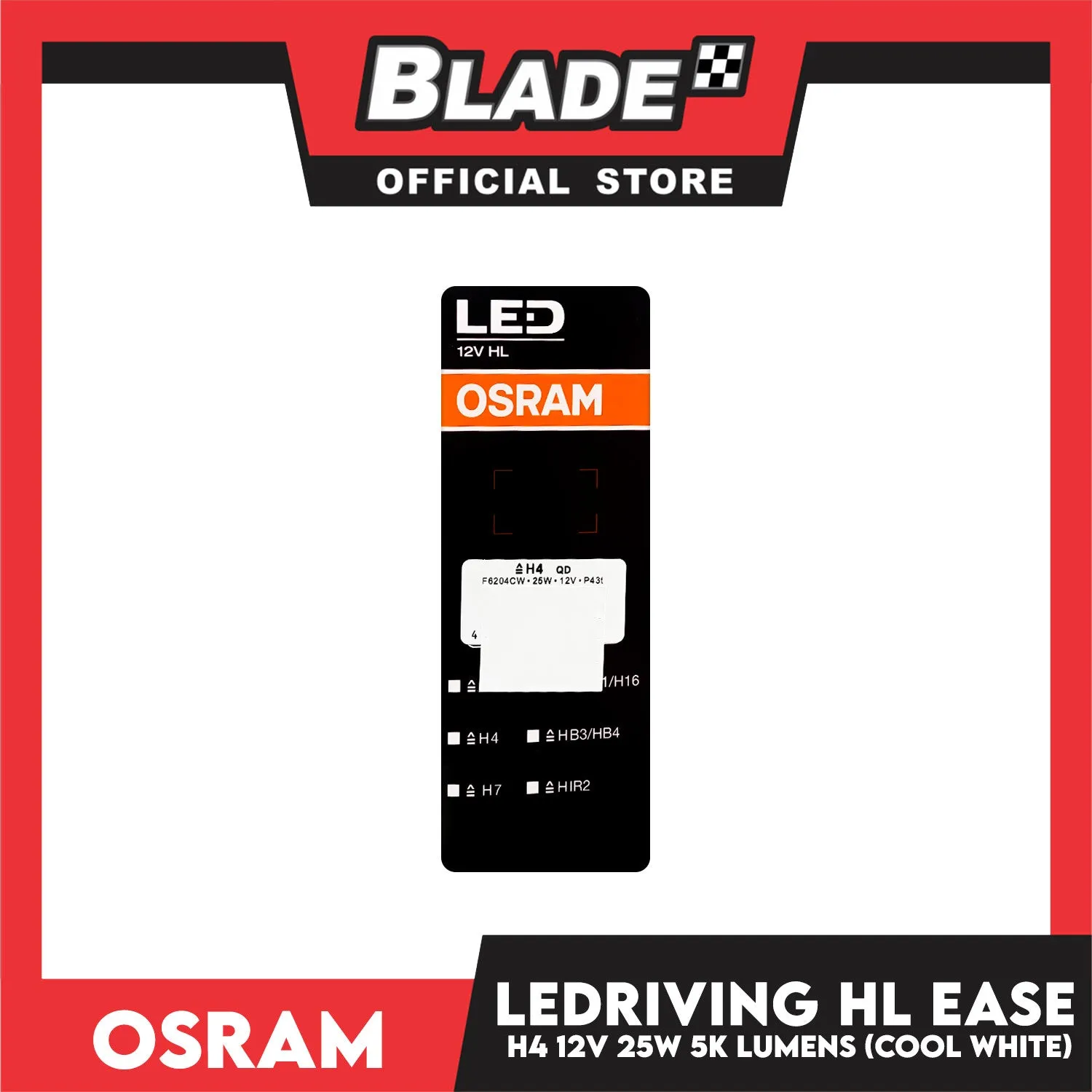 Osram LEDRIVING HL EASE 5000lm 6000k 12V 25W H4 F6204CW (Cool White)
