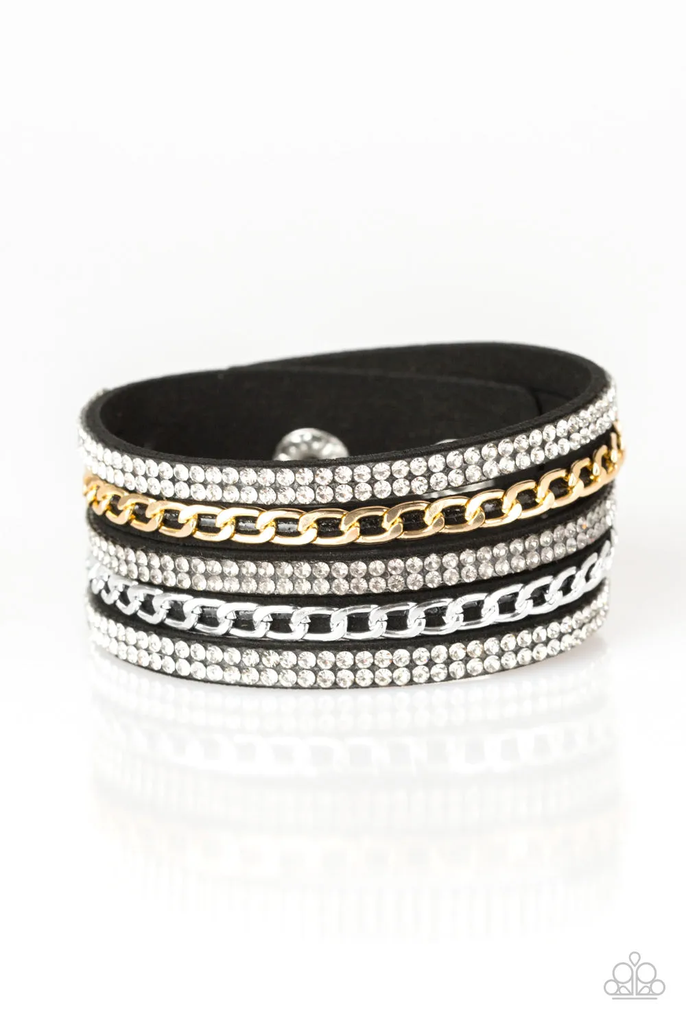 Paparazzi - Fashion Fiend - Black Snap Bracelet