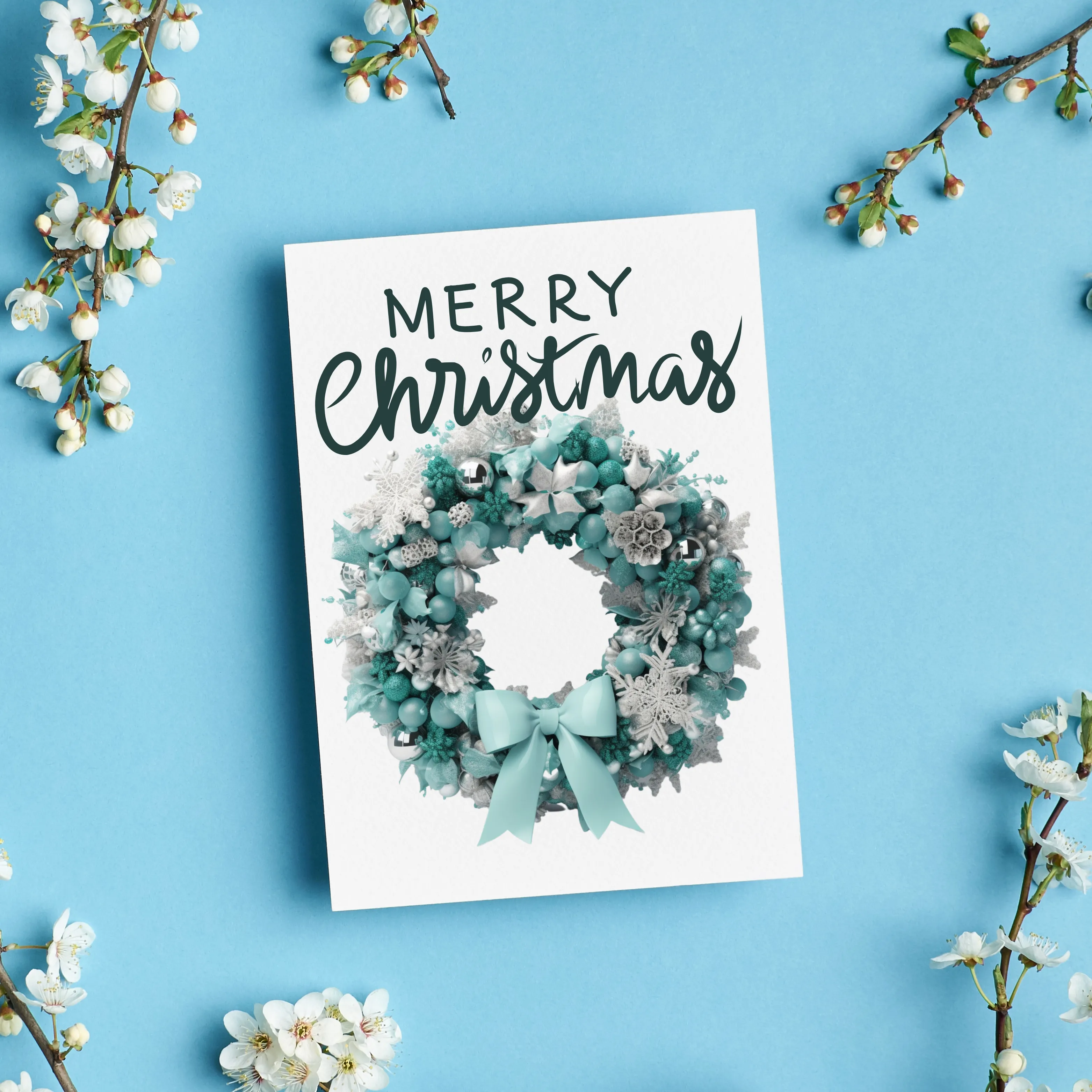 Pastel Christmas Wreaths Digital Art SETWRE001