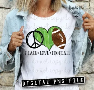 Peace Love Football Digital Download