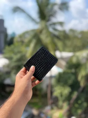 Personalised Premium Croc Leather Mens Wallet