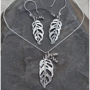 Personalized Monstera Adansonii Jewelry Set