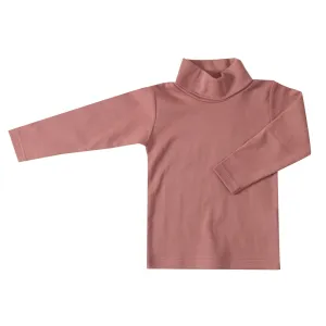 Pigeon Organics Polo neck top (plain) rose
