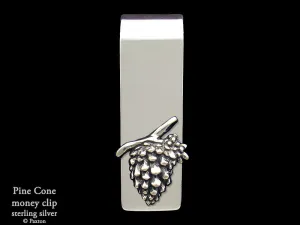 Pine Cone Money Clip Sterling Silver