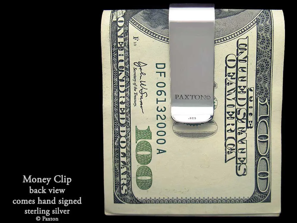 Pine Cone Money Clip Sterling Silver