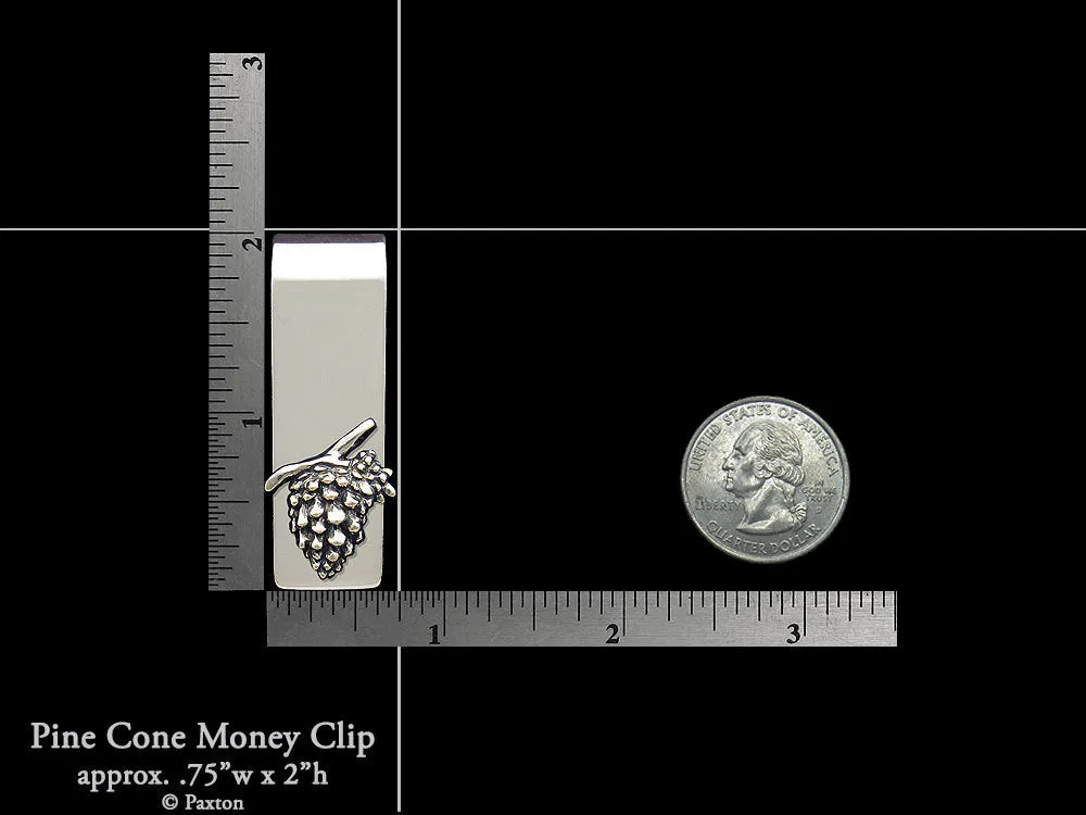 Pine Cone Money Clip Sterling Silver