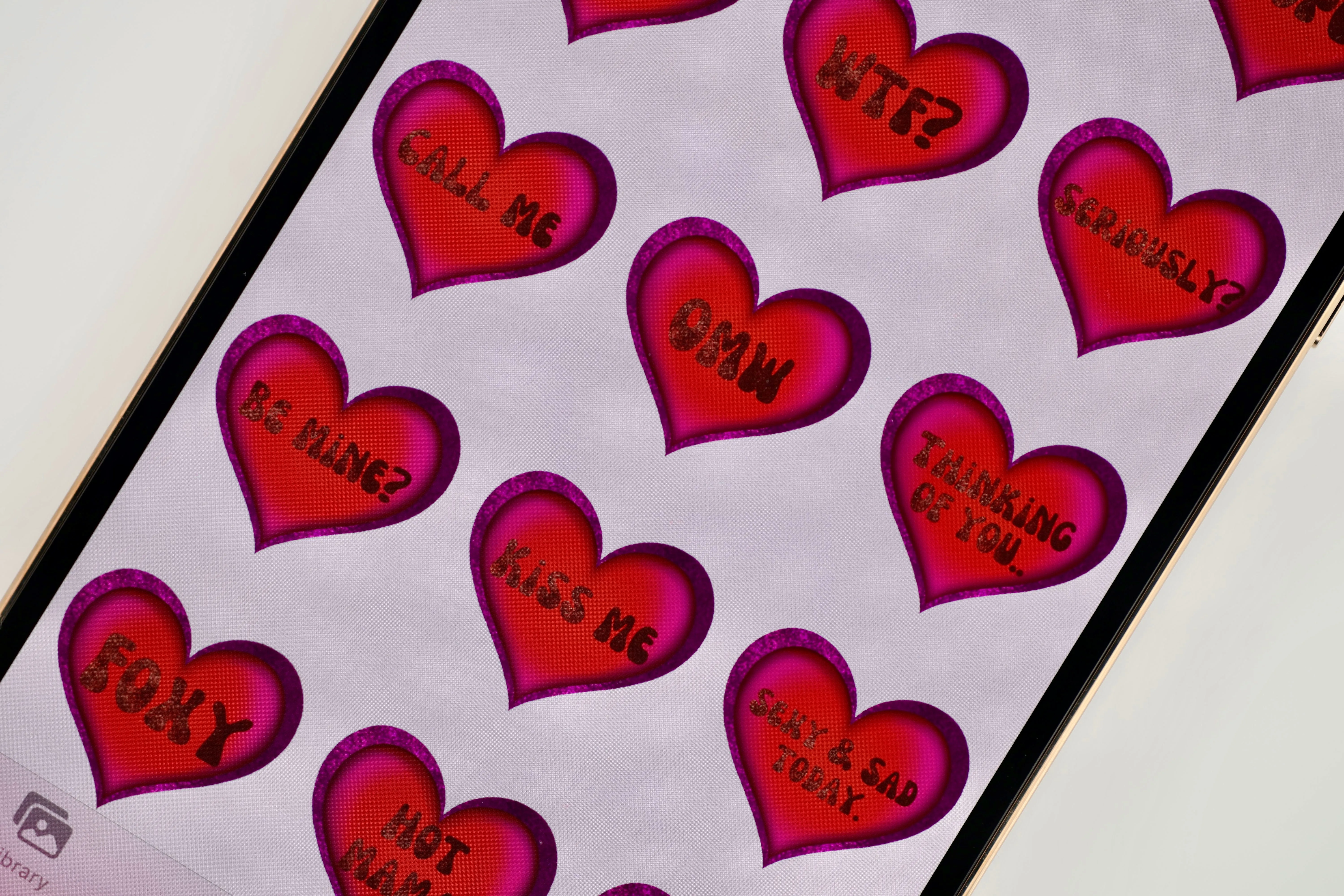 Pink & Red Ombré Hearts