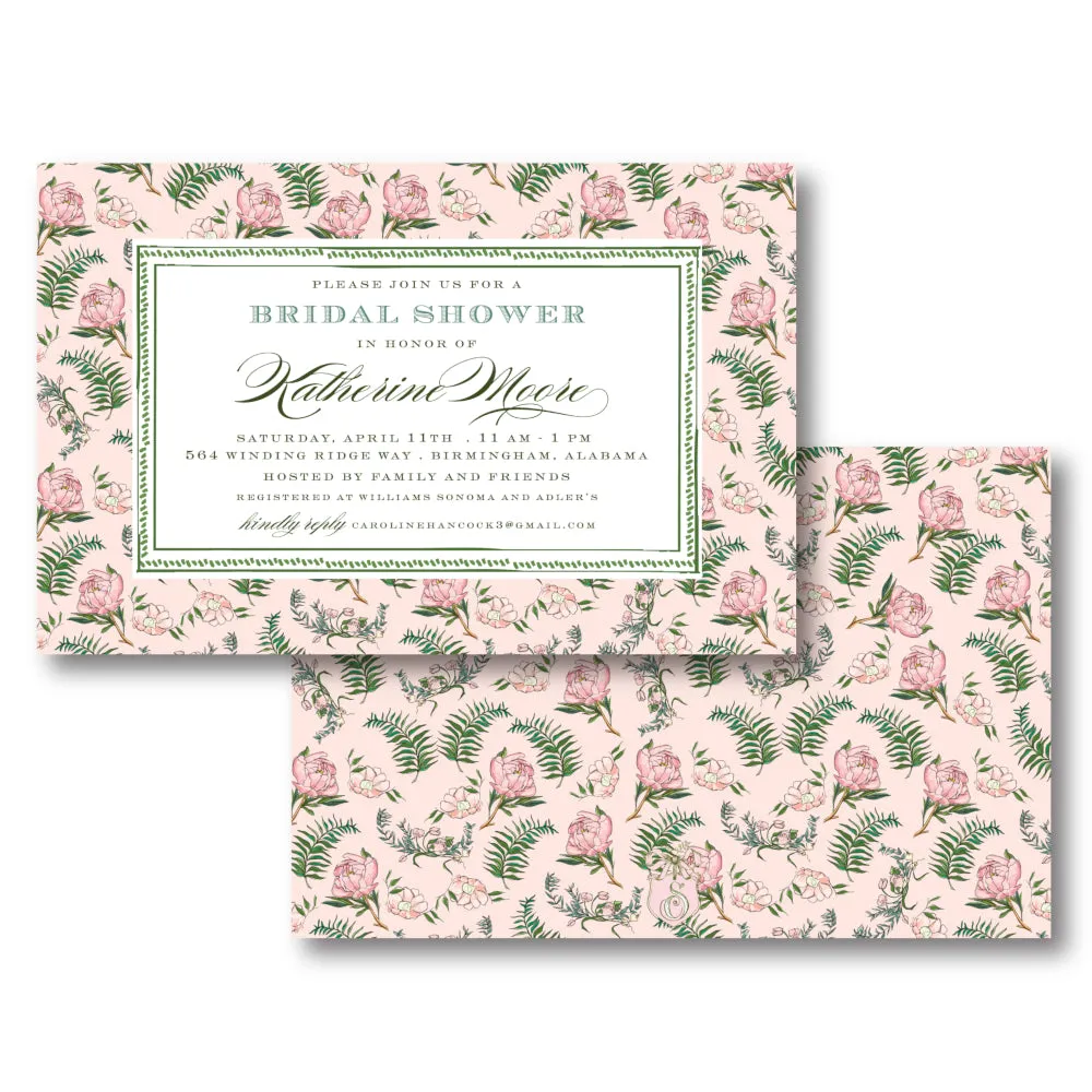 Pink Botanical Invitation