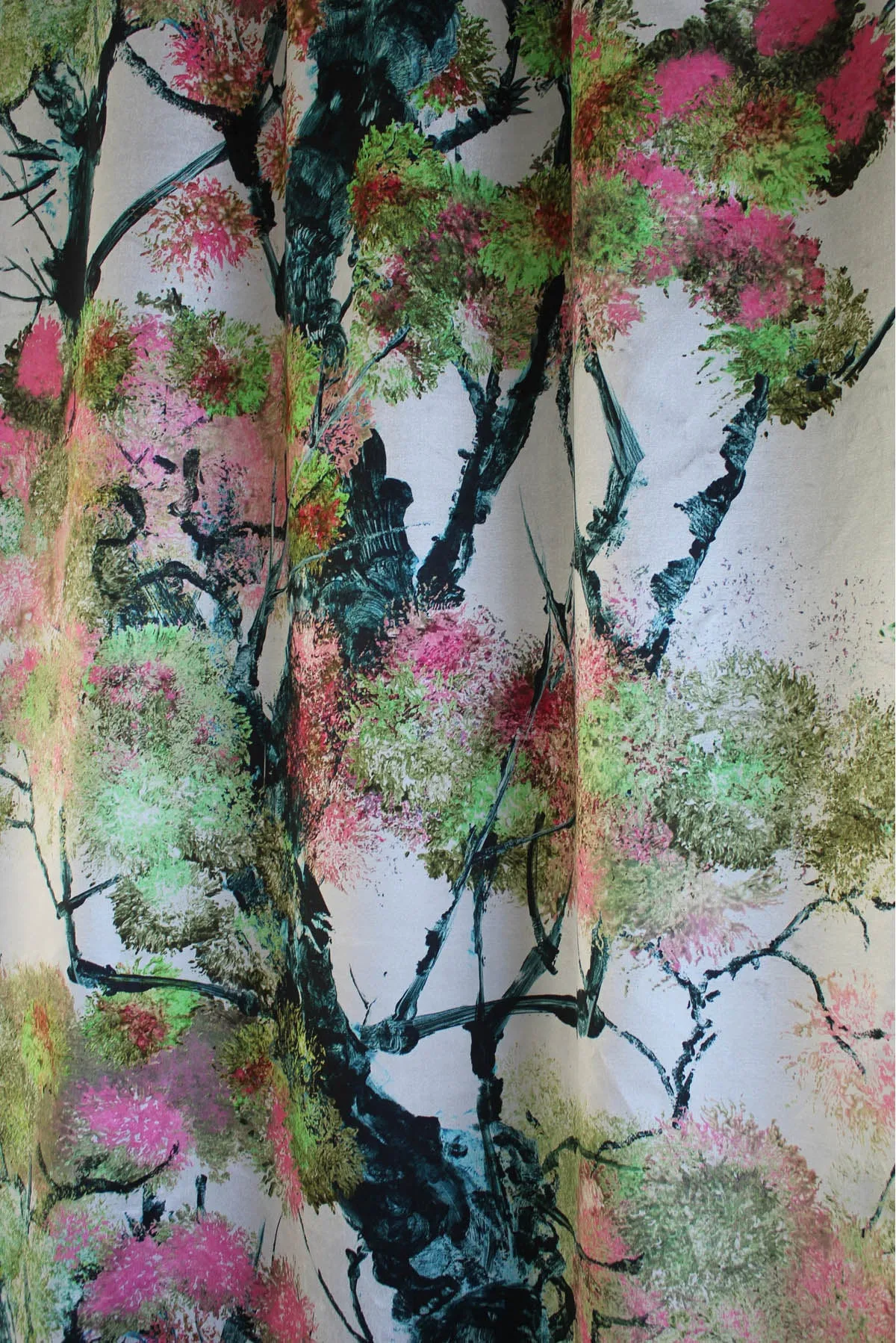 pinyin tree velvet fabric