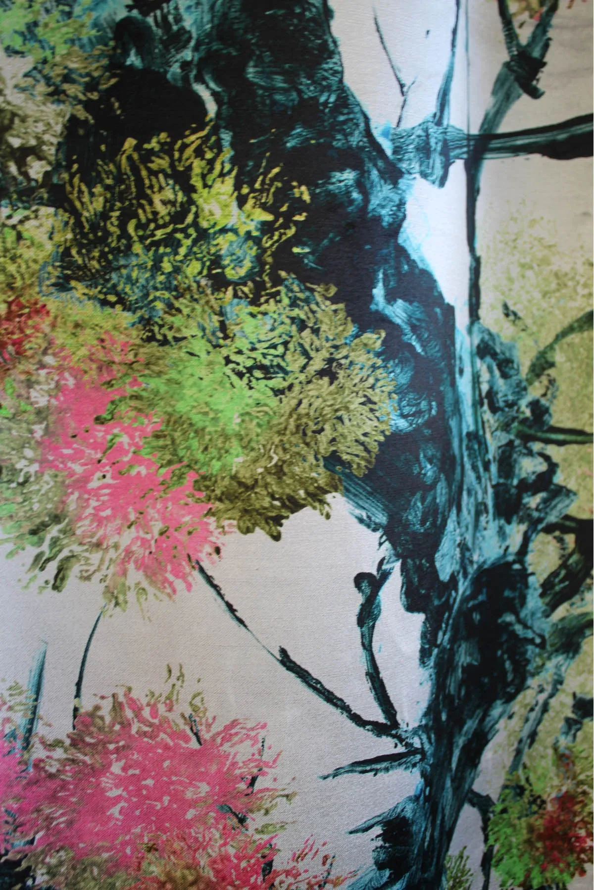 pinyin tree velvet fabric