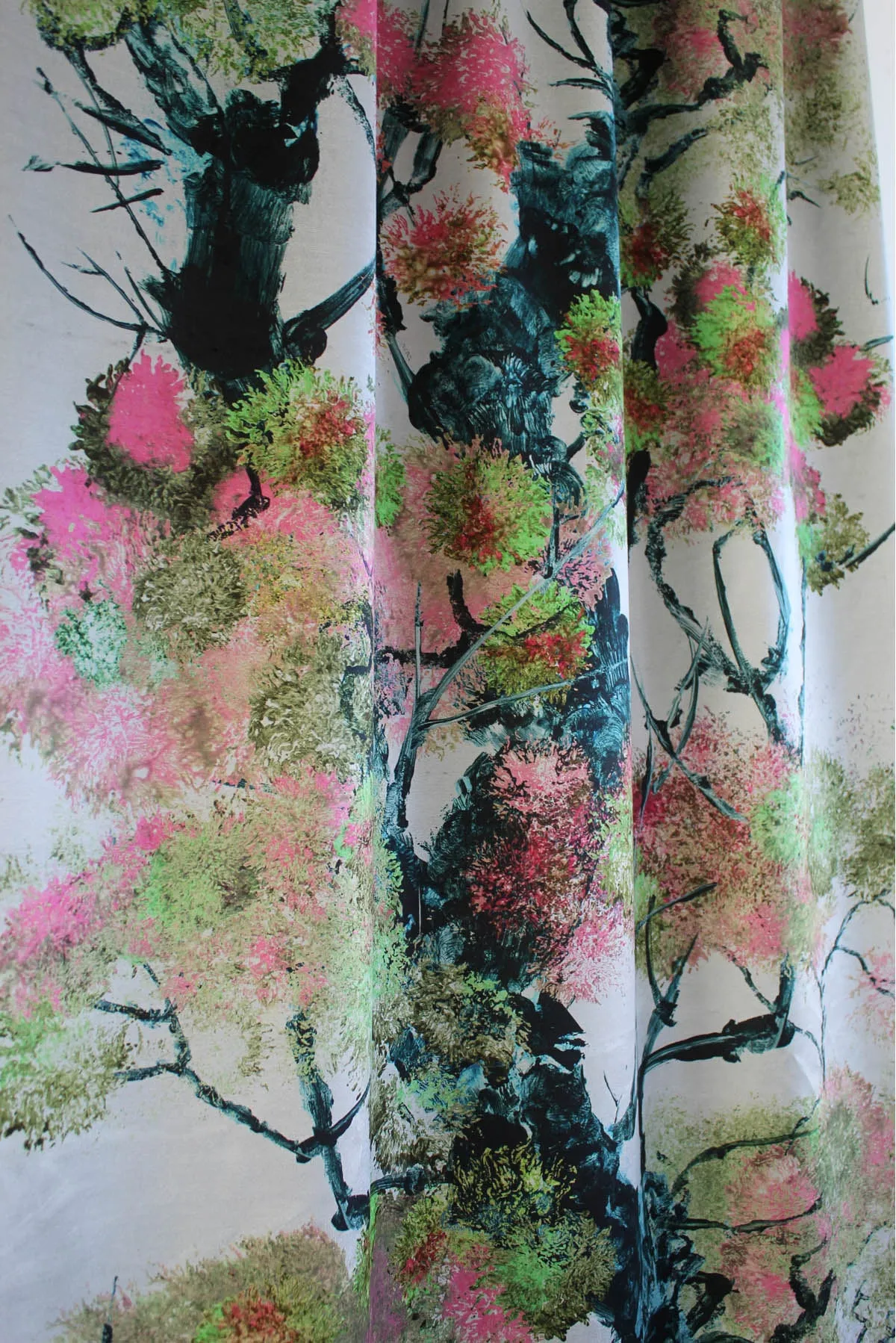pinyin tree velvet fabric