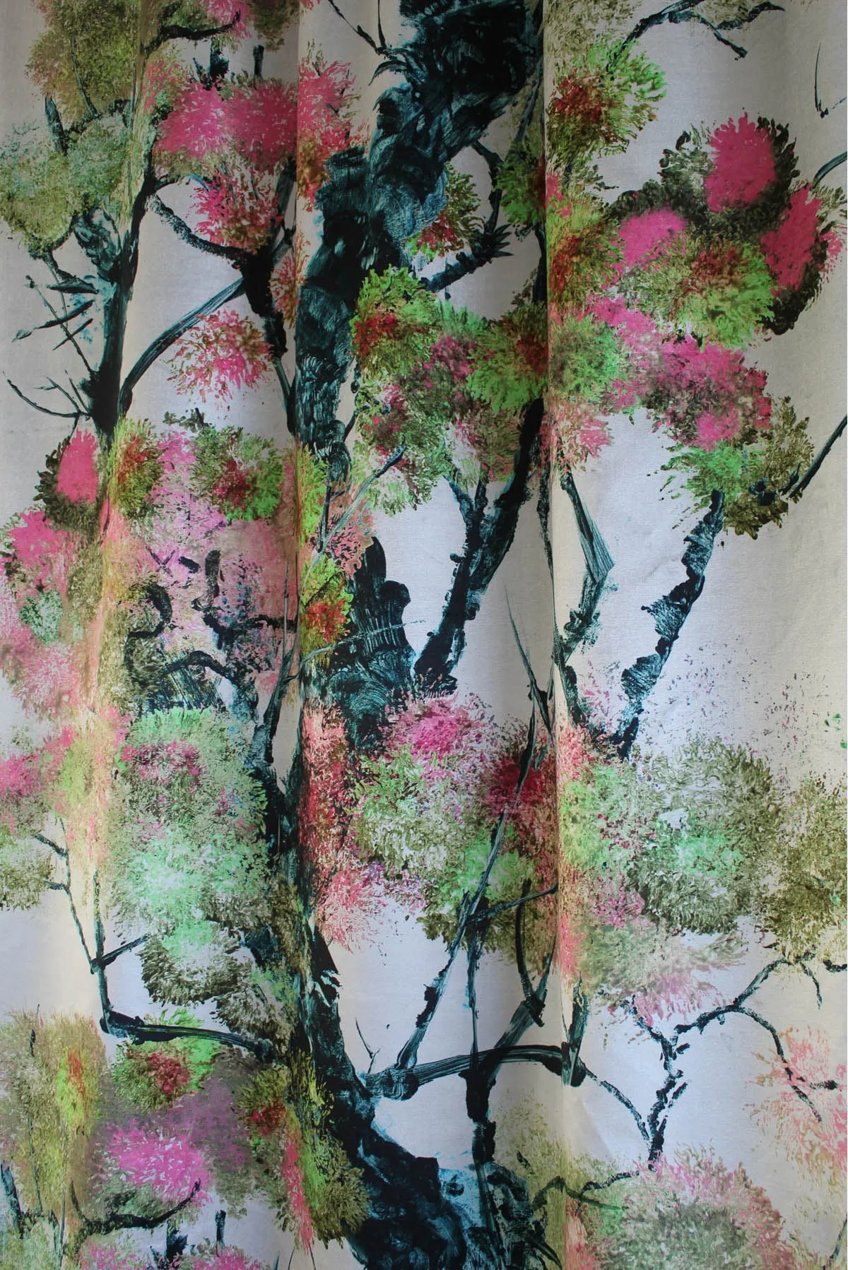 pinyin tree velvet fabric