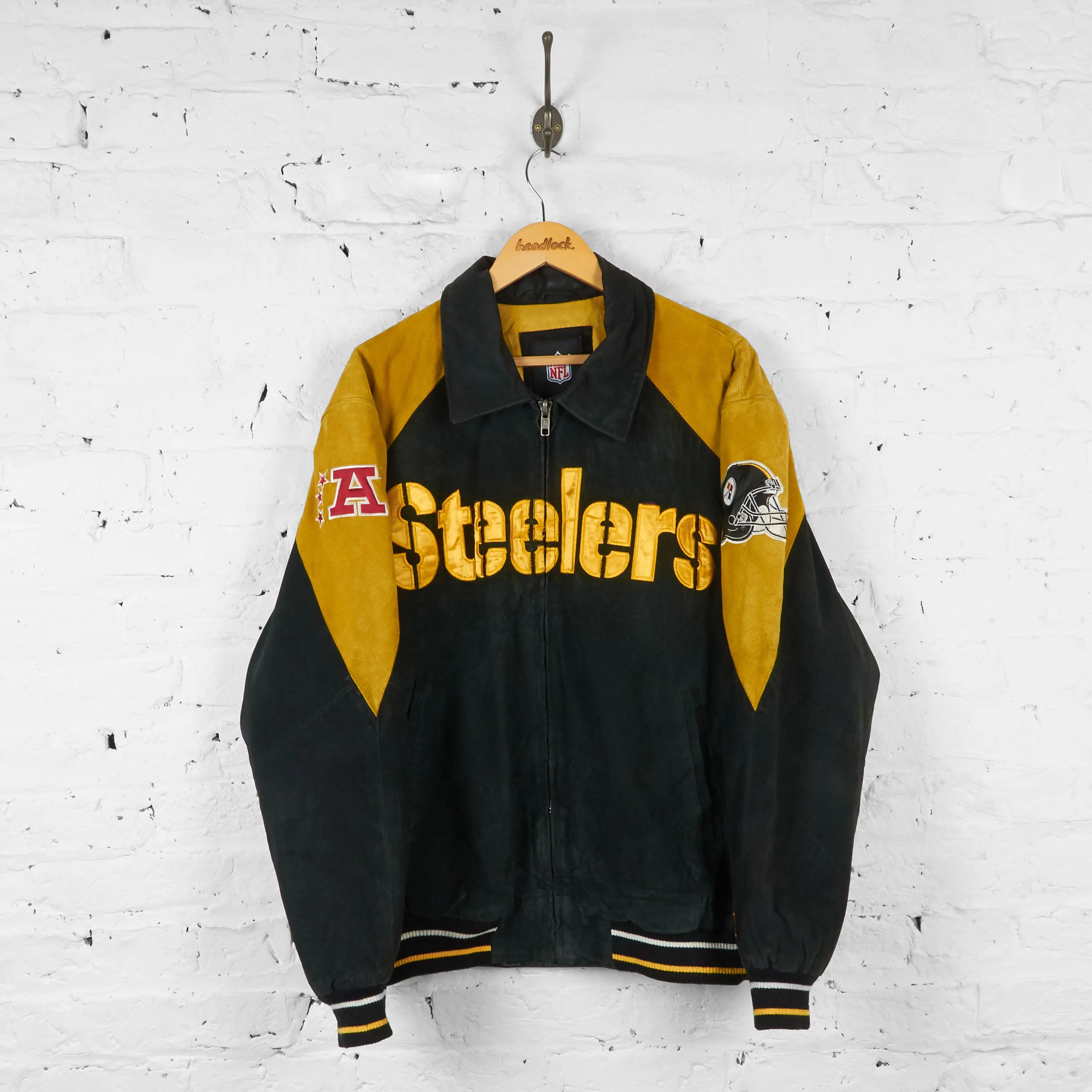 Pittsburgh Steelers NFL Suede Jacket - Black - XL