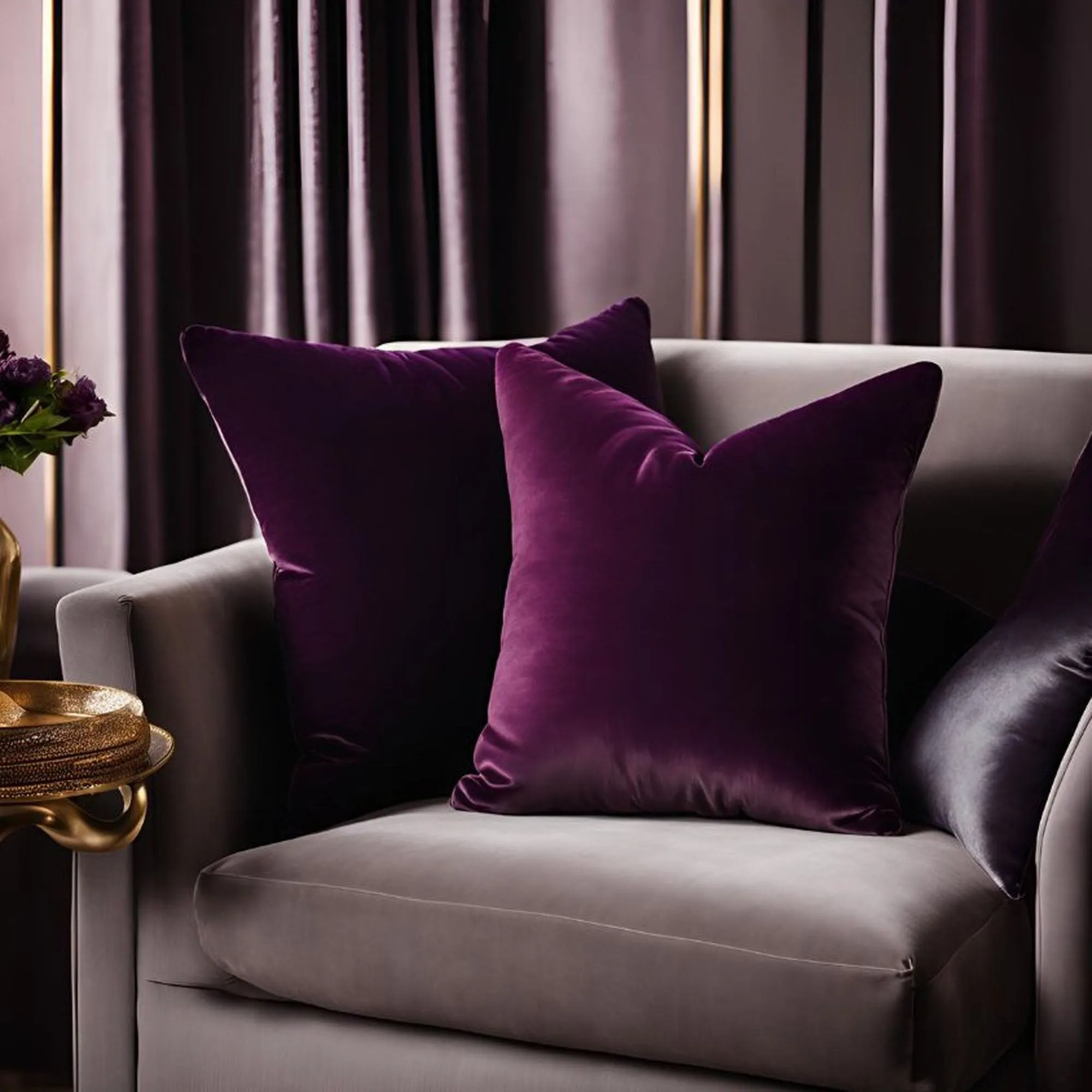 Plutus Plum Velvet Luxury Throw Pillow