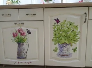 Potted Flower Pot Butterfly Kitchen Sticker