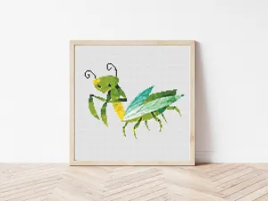 Praying Mantis Cross Stitch Pattern #1201