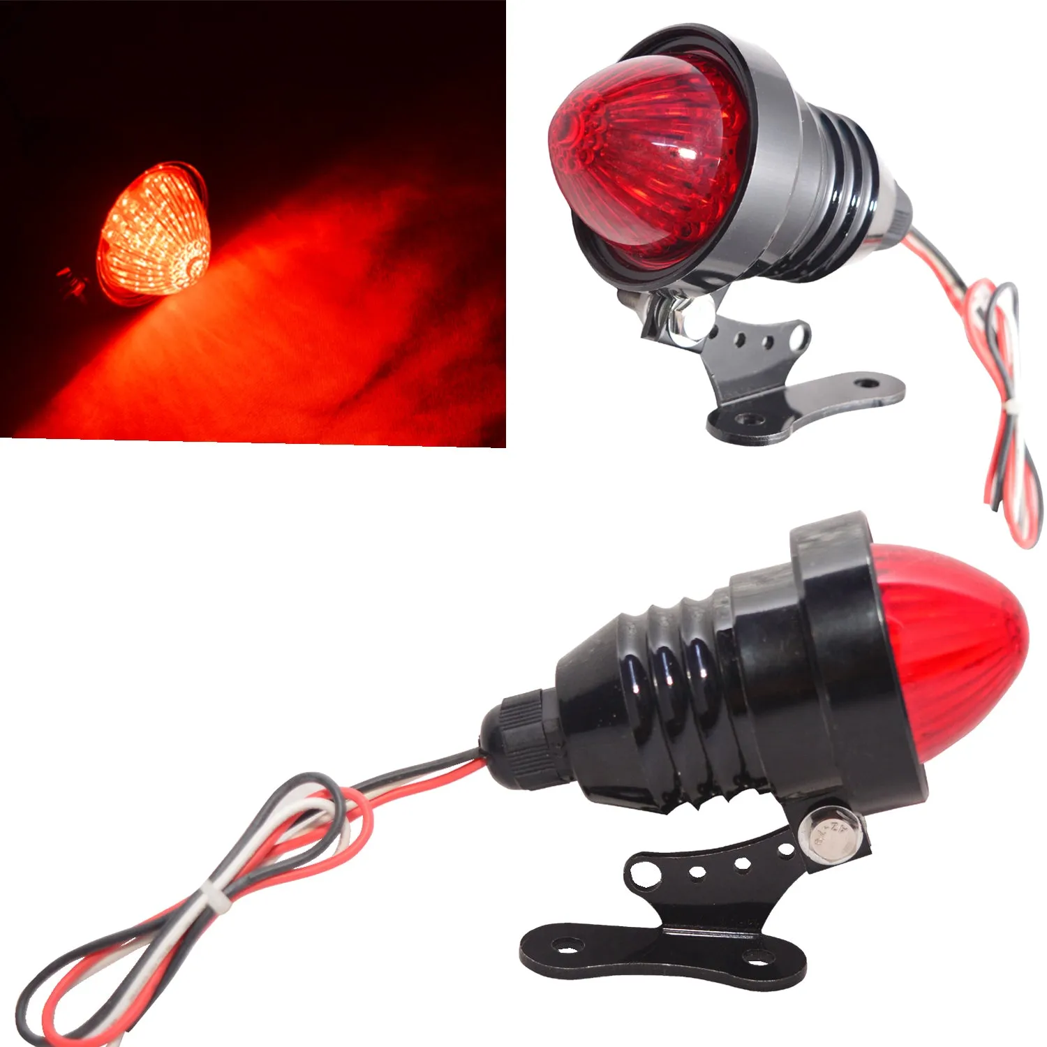Premium Quality Universal tail light For Royal Enfield,Honda,Suzuki,Hero,Tvs All Bikes All Models ,(RED).