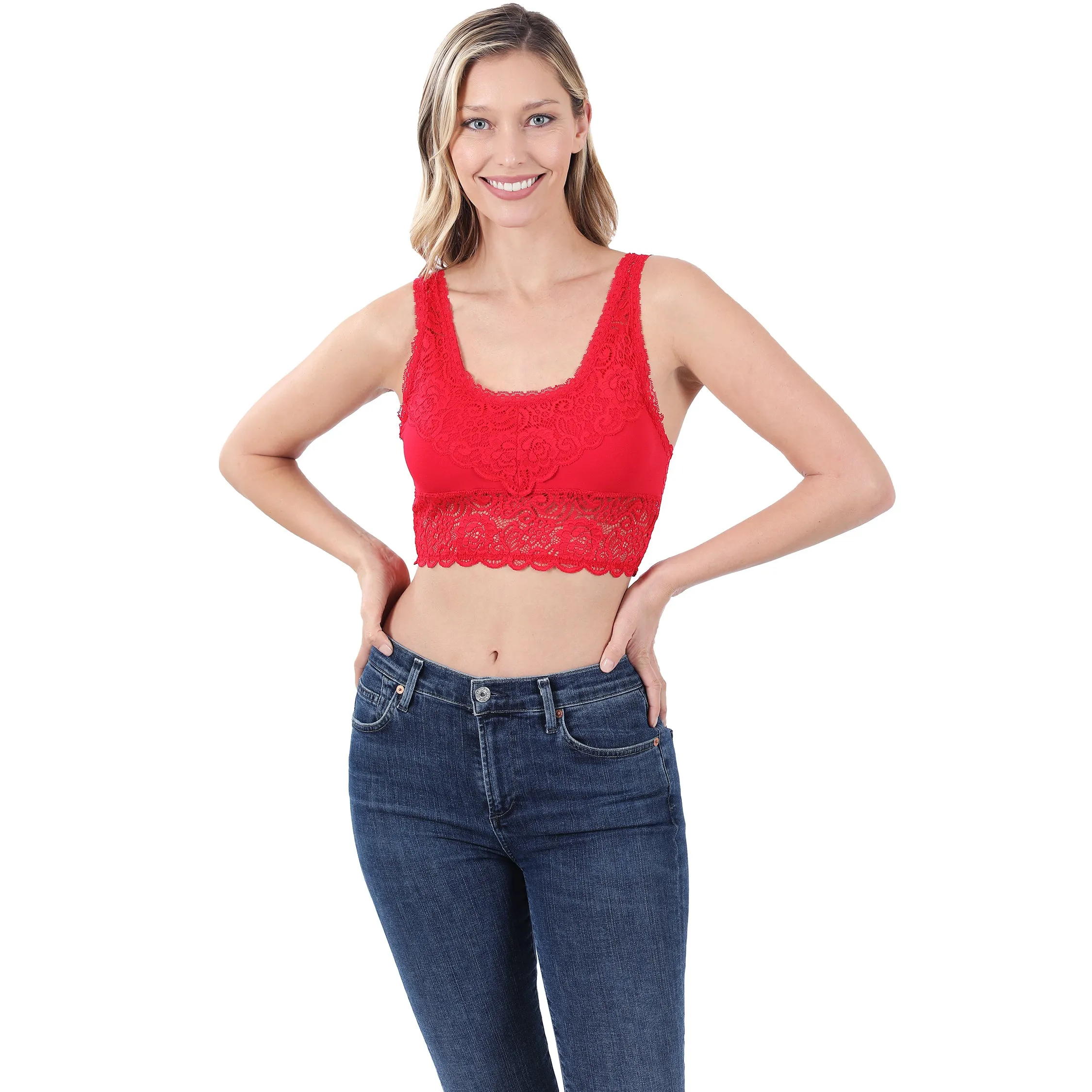 Pretty Lace Seamless Bralette - Assorted Colors