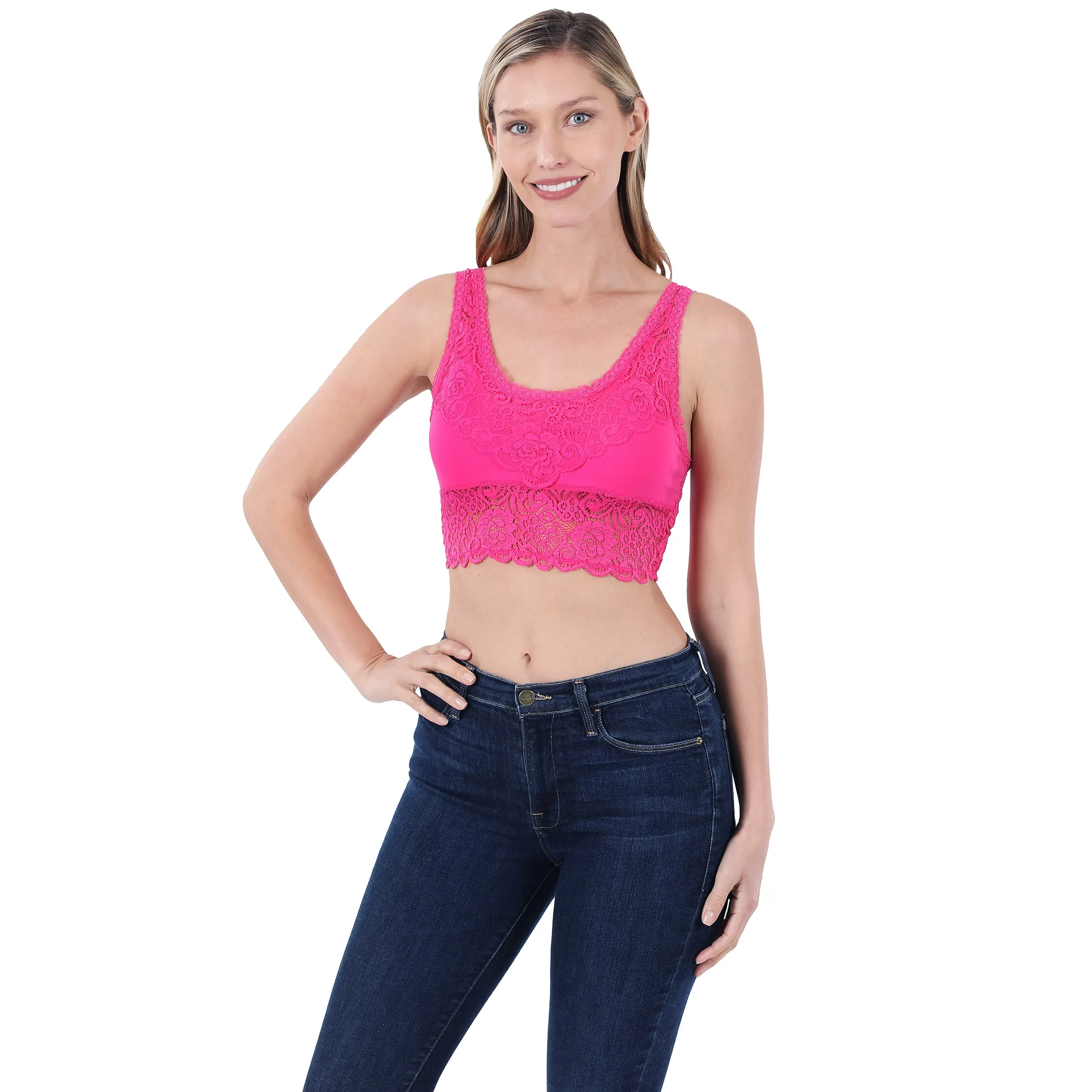 Pretty Lace Seamless Bralette - Assorted Colors