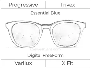 Progressive - Varilux - X Fit - Digital - Trivex - Smart Blue Filter